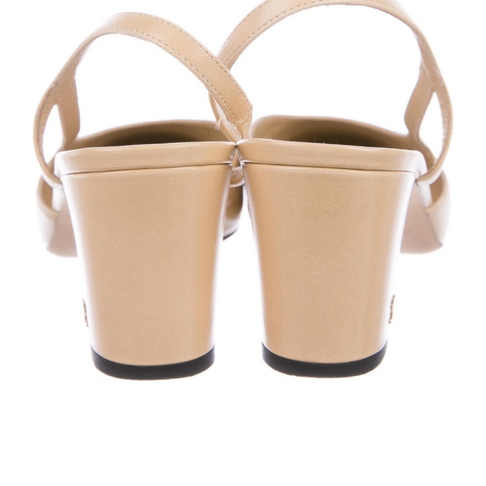 CHANEL Slingback Goatskin & Grosgrain Beige + Black - Picture 4 of 6